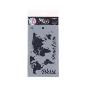 Stencil World Map 12,5x20 Ciao Bella