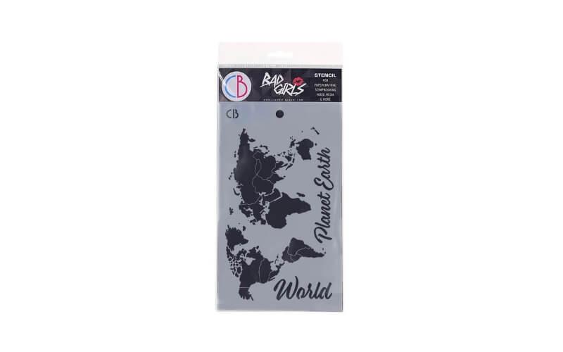 Stencil World Map 12,5x20 Ciao Bella