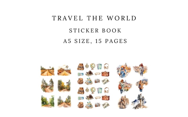 Stickerboek Reis de Wereld Rond