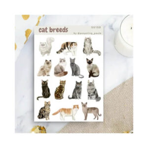 Stickervel Kattenrassen A6 Penpaling_Paula