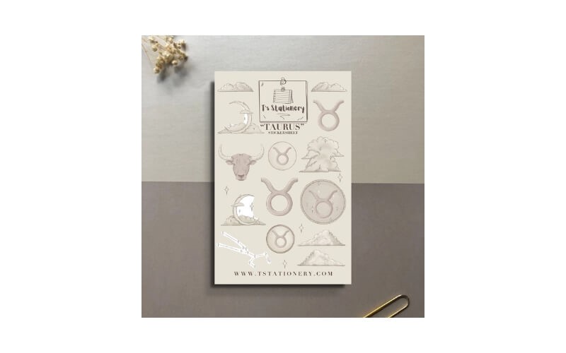 Stickervel Sterrenbeeld Stier