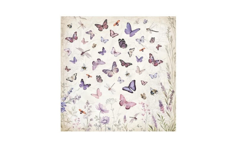 Stoffen 30x30cm Lavendel Stamperia