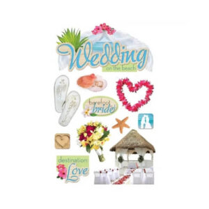 Strand Bruiloft 3D Stickers Paper House