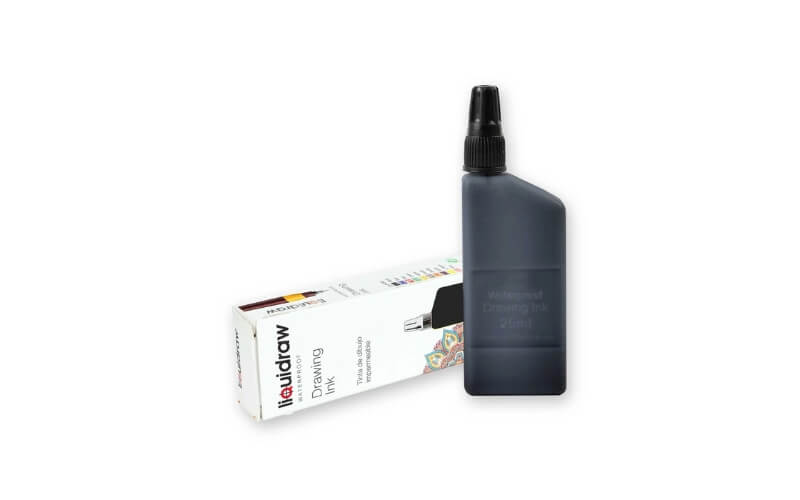 Teken Inkt Zwart 25ml Liquidraw