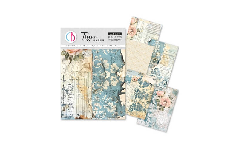 Tissue Papier A4 Mix French Blue Ciao Bella