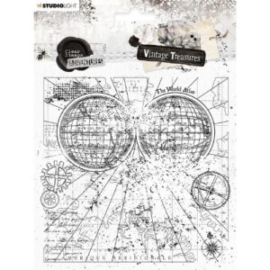Stempel Vintage Wereldkaart Studio Light