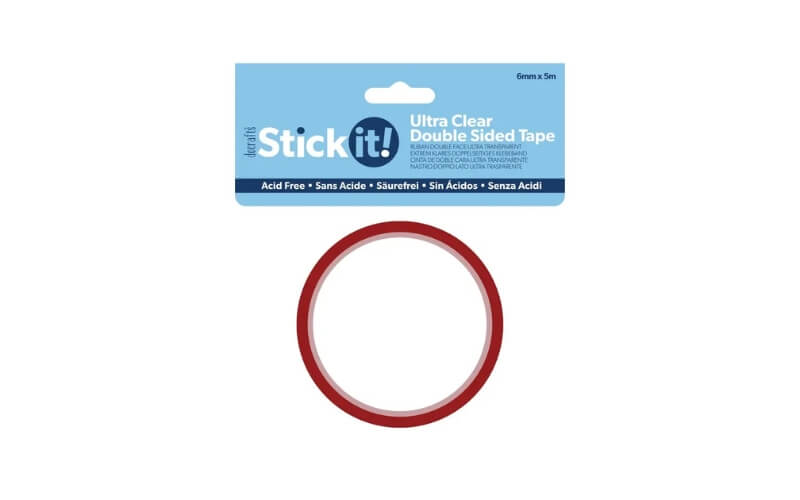 Ultra Clear Tape Dubbelzijdig 6mm x 5m Stick-it