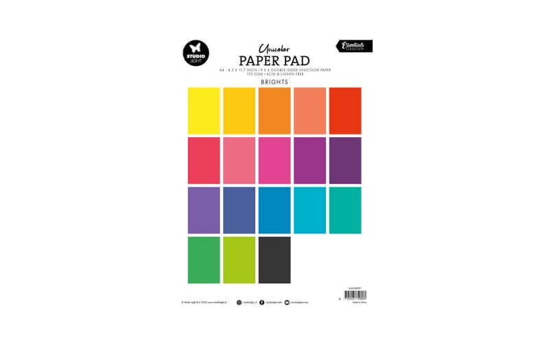 Uniekleur Papier Pad Brights Studio Light