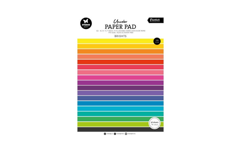 Uniekleur Papier Pad Brights Studio Light