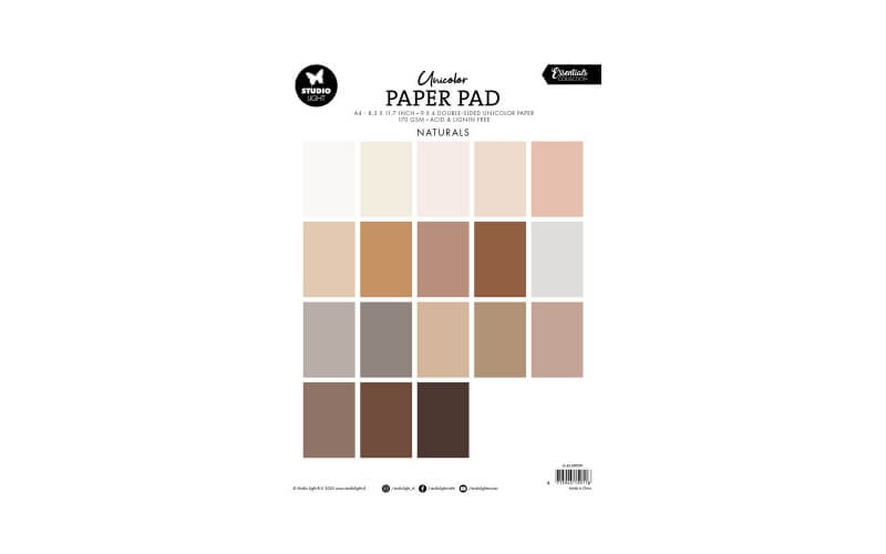 Uniekleur Paper Pad Naturals Tones Studio Light