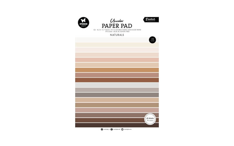 Uniekleur Paper Pad Naturals Tones Studio Light