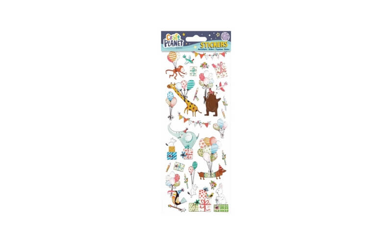 Verjaardagsdieren Stickervel