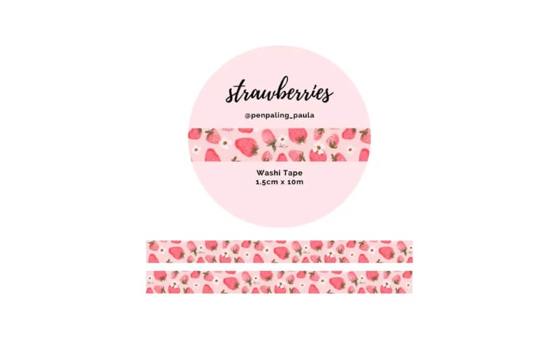 Washi Tape Aardbeien Penpaling_Paula