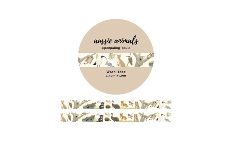 Washi Tape Aussie Animals Penpaling_Paula