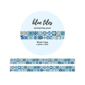 Washi-Tape Blauwe Tegeltjes