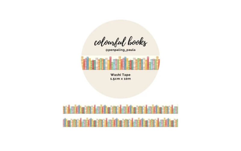 Washi Tape Colourful Books Penpaling_Paula