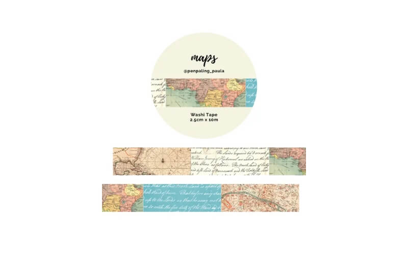 Washi-Tape Landkaarten