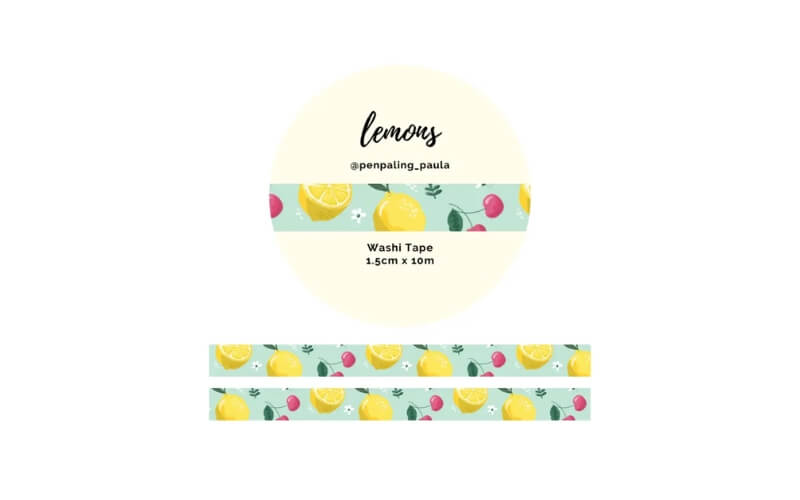 Washi Tape Lemons Penpaling_Paula
