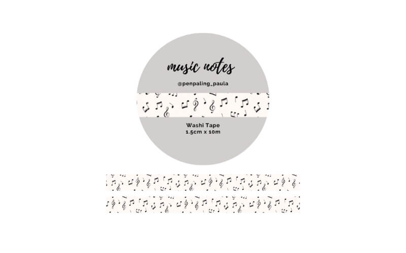 Washi-Tape Muzieknoten
