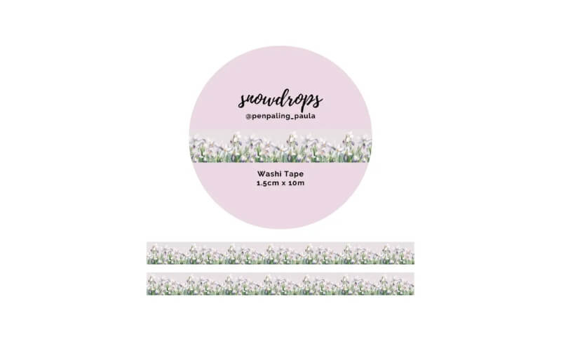 Washi Tape Snowdrops Penpaling_Paula