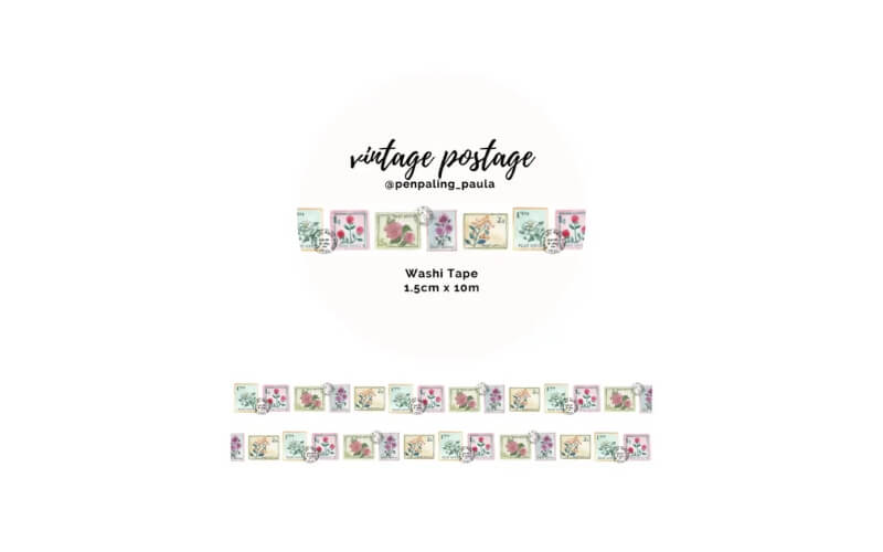 Washi-Tape Vintage Postzegels