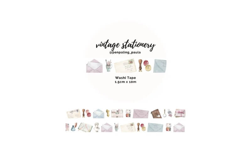 Washi Tape Vintage Stationery Penpaling_Paula