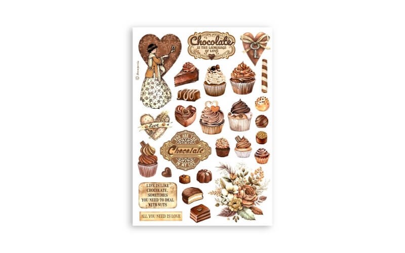 Washi-pad Koffie-Chocola Stamperia