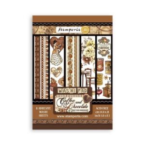 Washi-pad Koffie-Chocola Stamperia