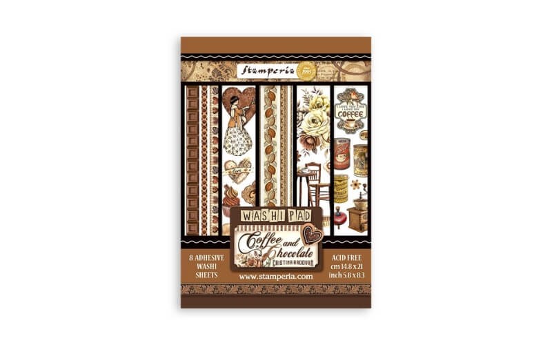Washi-pad Koffie-Chocola Stamperia