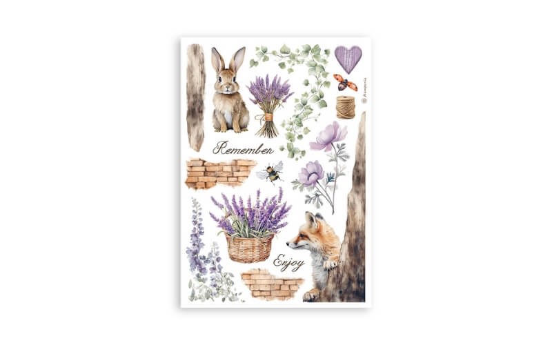 Washi-pad Lavendel Stamperia