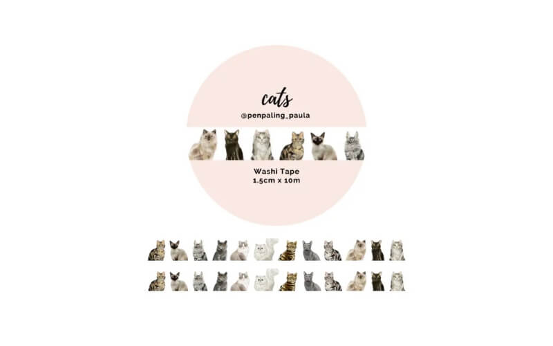Washi-tape Cats Penpaling_Paula