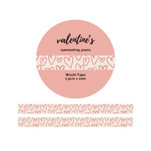 Washi-tape Hartjes Valentijn