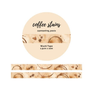 Washi-tape Koffievlekken Penpaling_Paula