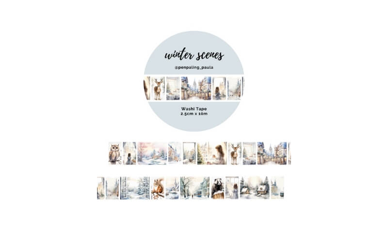 Washi-tape Winter Scenes Penpaling Paula