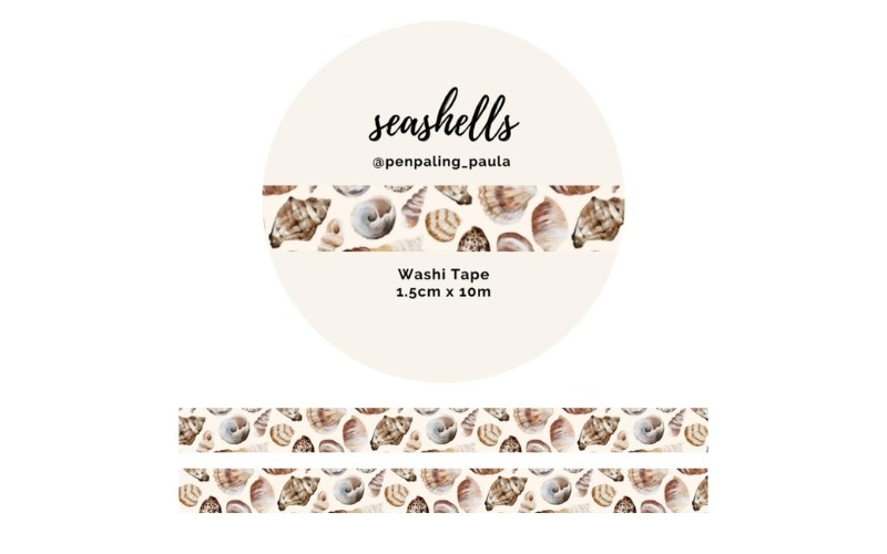 Washi-tape Zee Schelpen