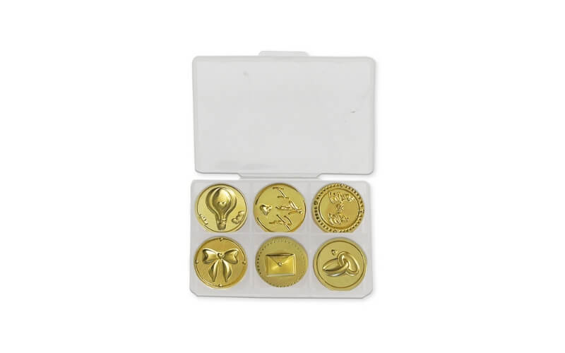 Waxzegels Set 6 Bruiloft Stamperia