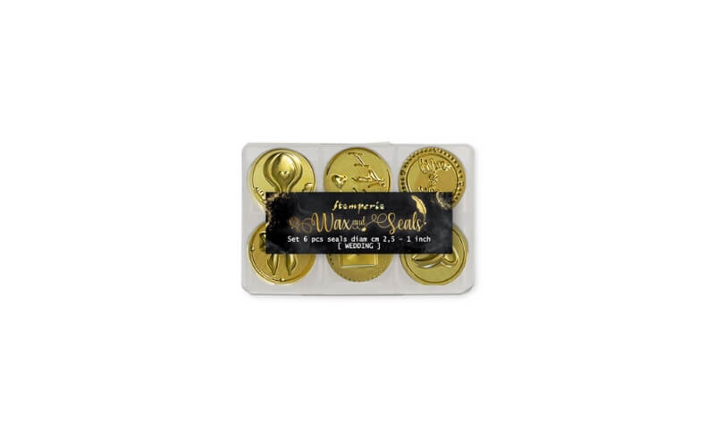 Waxzegels Set 6 Bruiloft Stamperia