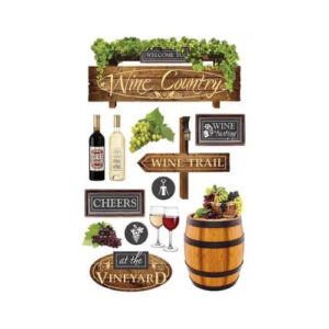 Wijn Country 3D Stickers Paper House