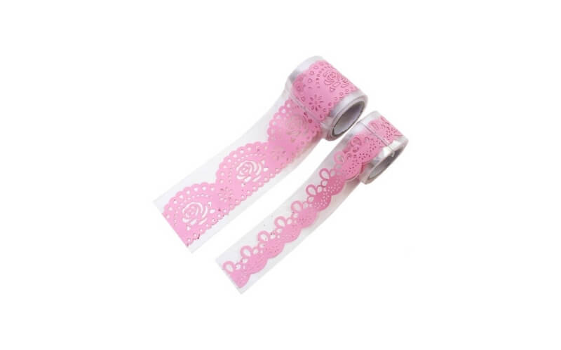 Zelfklevend Kant Roze