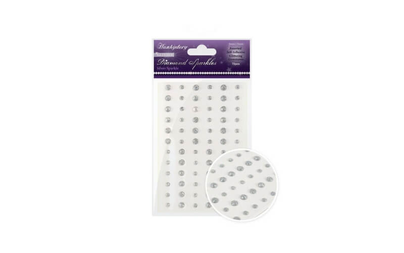 Zilveren Diamant Glitter Stickers Hunkydory