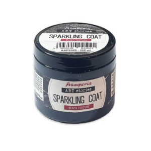 Zwarte sprankelende Coating 200ml Stamperia